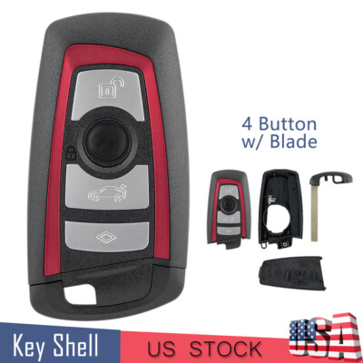 Car Remote Key Fob Shell Case 4Button For BMW 1 3 5 7 Series F10 F20 F30 F40 Red