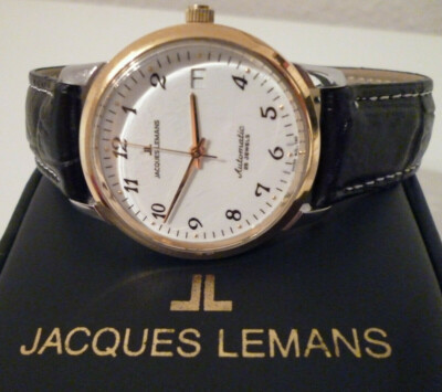 Rar: Jacques Lemans Heritage 18K/750er Goldhaube Automatik Eta 2824-2 Swiss TOP!