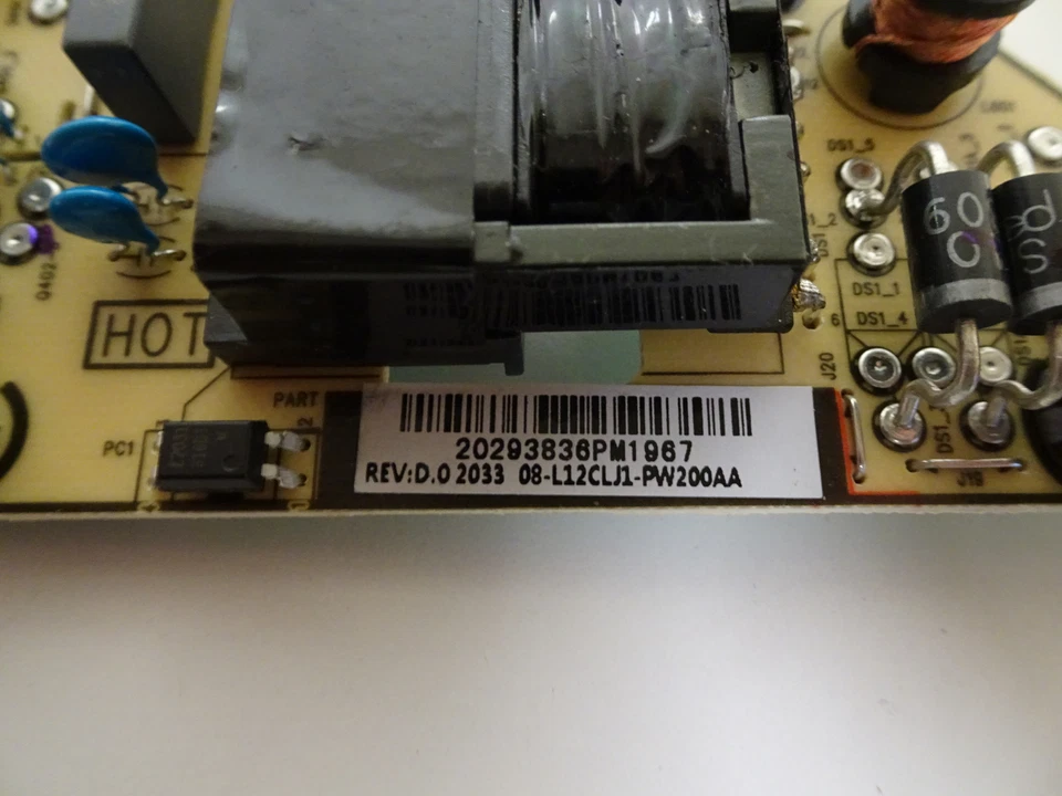 TCL 43S434 Power Supply (40-L12CH4-PWD1CG) 08-L12CLJ1-PW200AA - Image 2 of 2