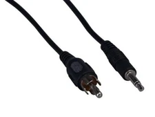 3.5mm Mono Male to RCA Male Audio Cable - 6ft / 12ft