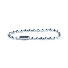 Ball Chain Dog Tag Necklace or Key Chain - 4 or 24 Inches Long 2.4mm Bead
