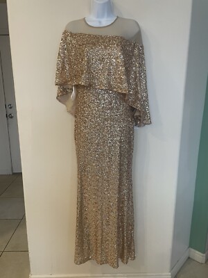 betsy and adam gold sequin dress A-Line Rose Gold Sequins Mix Chiffon Floor Length Sweetheart Bridesmai –  dressblee main image 0