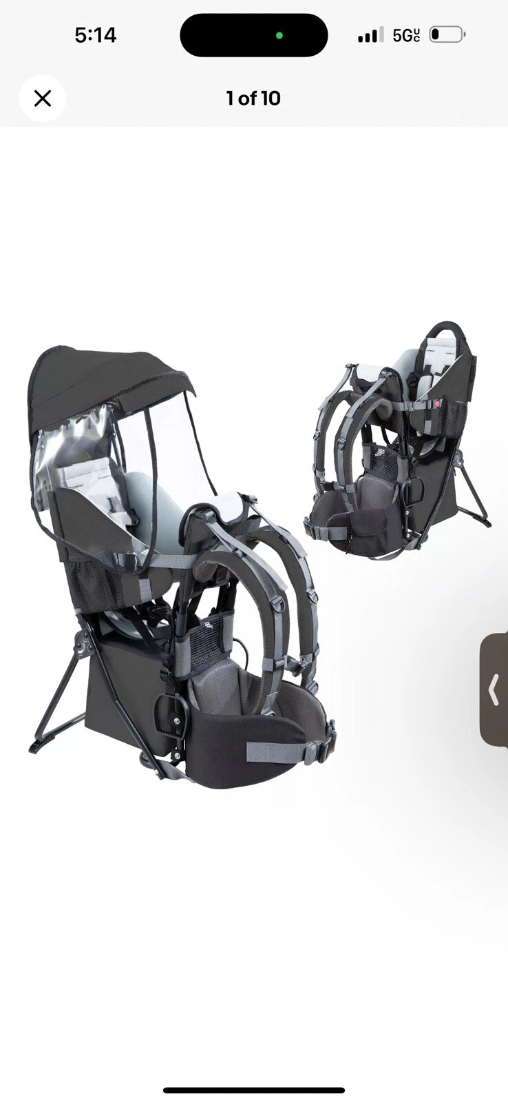 Besrey Baby Hiking Backpack Carrier for Toddlers, Waterproof & Lightweight NoBox
Opens in a new wind