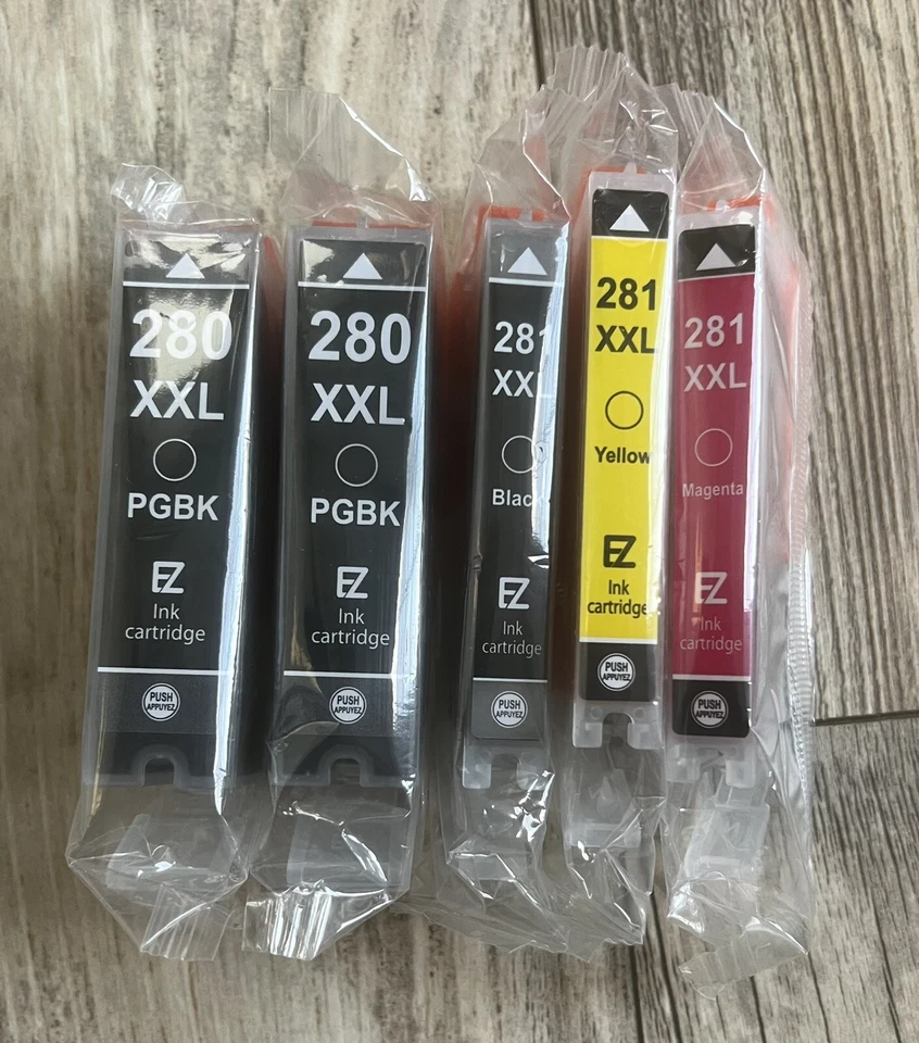 Cañón de tinta EZ PG 280 281 (2 - 280XXL) (1 cada 281 XXL negro, magenta, amarillo) Foto 2 de 4