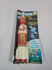 VINTAGE-1970's-PROCESSED PLASTIC CO.-14"-"APOLLO MOON ROCKET" MOC Rare Titan