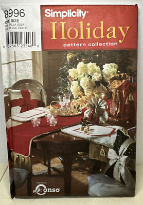 Simplicity Holiday 8996 Christmas Sewing Pattern Collection Uncut Vintage 