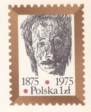 POLAND 1975 Cp#627 mint Postcard. 100 Anniv. Birthday, Wojciech Weiss painter.