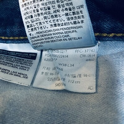Levi's 505 Men's 38x34 Jeans Regular Fit Straight Leg Blue Denim