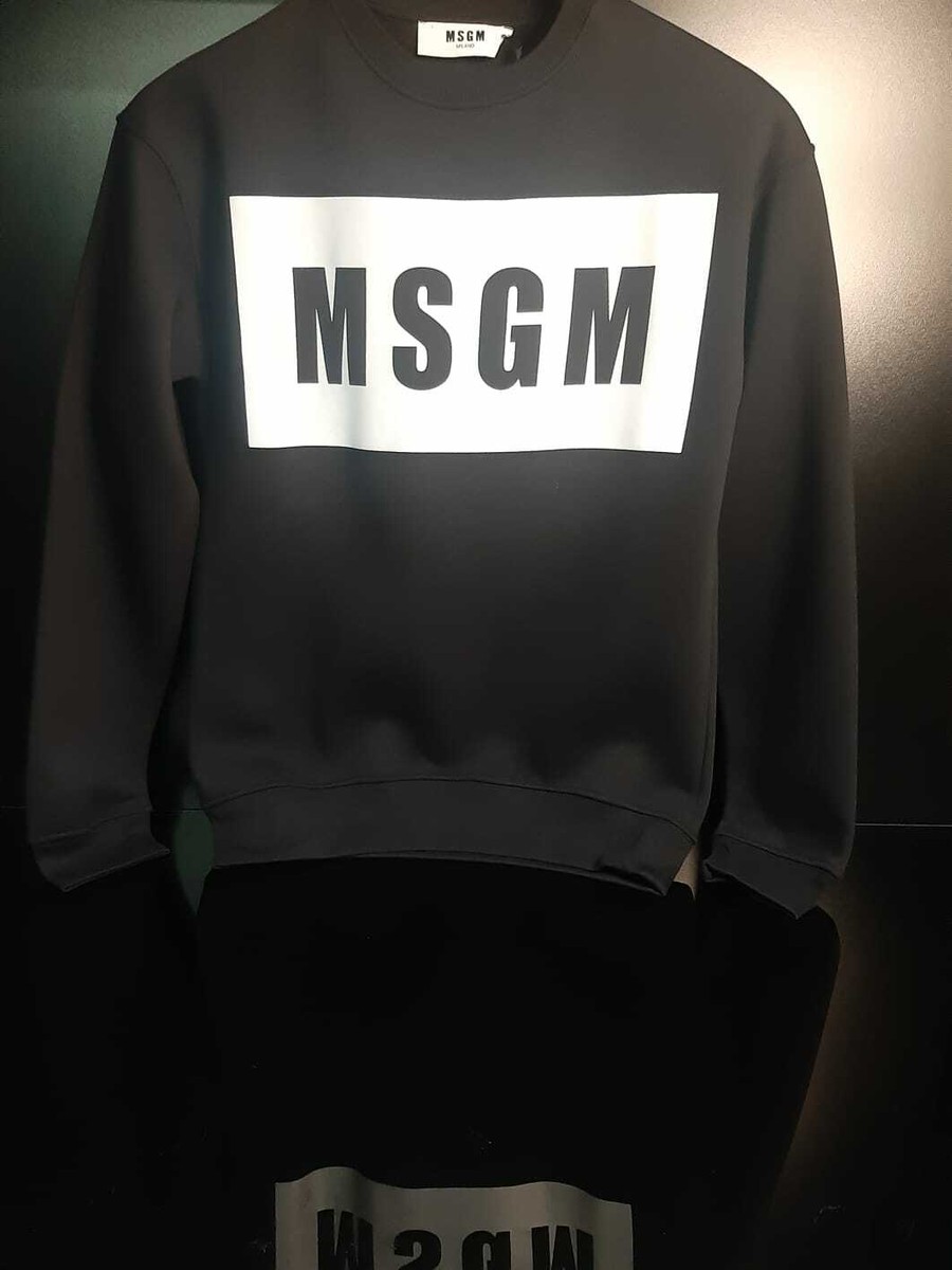 MSGM LOGO PRINT SWEATSHIRT-BLACK. | eBay