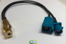 2 in 1 Fakra Z Plug Male  Female to RCA Female Connector Extension Cable RG174