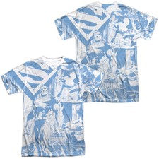 Superman "Man Of Steel Collage" Dye Sublimation T-Shirt