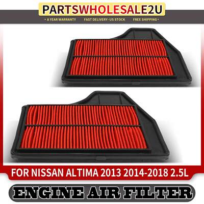2x High Performance Engine Air Filter for Nissan Altima 2013-2018 L4 2.5L Sedan