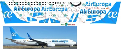 1:144 Decal - Boeing 737-800 - Air Europa - AeroDeka #B737-02 for ZVEZDA