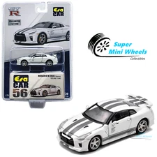 ERA Car 1:64 - Nissan GT-R R35 Saurus (White & Gray Stripe)