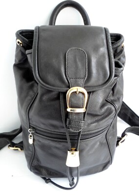 black mini dome backpack Stone Mountain microfiber convertible mini dome backpack Black Gold Zipper