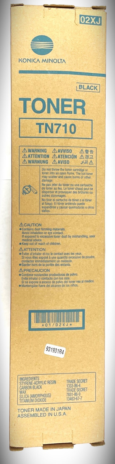 Toner Konica Minolta TN710 (02XJ) Noir (OEM) main image 1