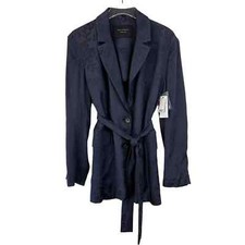 Nwt Equipment 6 Elsworth Floral Jacquard Blazer Jacket Eclipse Blue Kimono