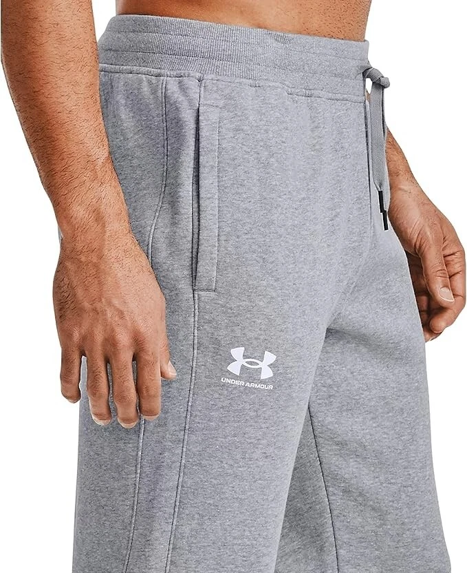 Under Armour GREY Men's UA Rival Fleece Sweatpants SZ: 5XL 5X NWT 1359030-035 - Image 2 of 4