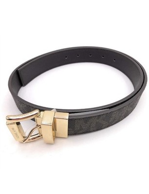 Michael Kors Reversible Leather Gold & Brown Belt. NWT NWT Michael Kors Gold Silver Tone MK Logo Buckle Brown Tan  main image 2