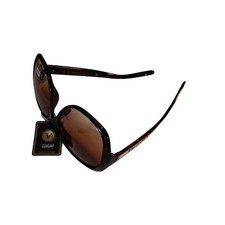 Oversized Sunglasses Women Leopard Frame Brown Lens UV400 Fashion Shades VG
