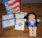 Vintage Cabbage Patch Kids Olympikids Gymnastics Girl Doll Brown Eyes Black Hair