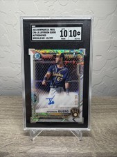 2021 Bowman Chrome Jeferson Quero Speckle Refractor Auto /299 SGC 10/10