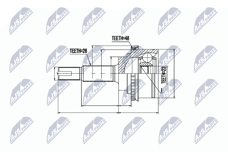 Fits NTY NPZ-TY-075 OUTER CV JOINT - Image 9
