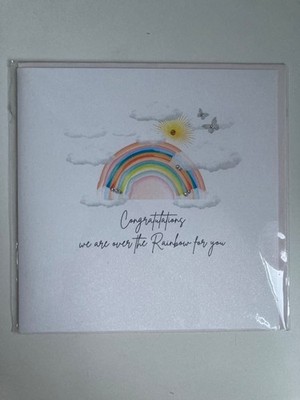 Fünf Dollar Shake Karte - Glückwunsch Wir sind über dem Regenbogen für Sie