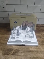 2017 Mr. Christmas Animated Musical Storybook Village Cracker Barrel in Box