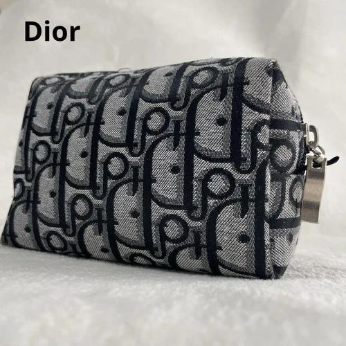 Dior Trotter Pouch Gray Authentic Pre Owned ConditionMinimal Signs of Use