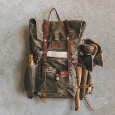 Bradley Mountain The Wilder Waxed Canvas Backpack - Field Tan - Made in the USA