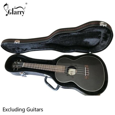 Glarry 26'' Pattern Leather Bulge Surface with Plush Interior Wooden Case