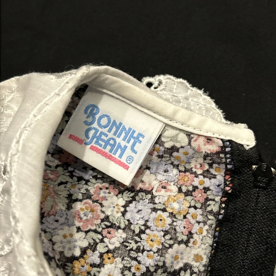 Vestido Bonnie Jean Niñas Floral Encaje Acento Cottage Core Farm B16 Foto 2 de 4