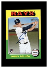 2024 Topps Heritage Real One Autographs #ROA-JDE Jonny Deluca RC Tampa Bay Rays