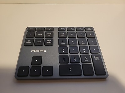 Bluetooth Number Pad for Laptop - Black Wireless Numeric Keypad 35 Keys USB-C