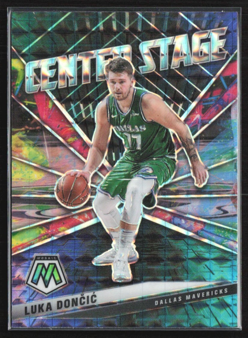 Luka Doncic 2020-21 Panini Mosaic Center Stage #19 Dallas Mavericks