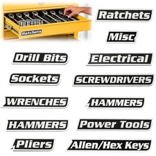 Magnetic Tool Box Labels, 12PCS Strong Magnet Toolbox Drawer Label for Toolbo...