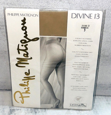 Collant Philippe Matignon Divine 13 Lycra Tights Pantyhose Size 3