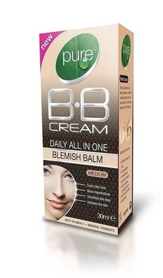 Pure BB Cream Daily All In One Blemish Balm (Medium) 30ml NEU UK