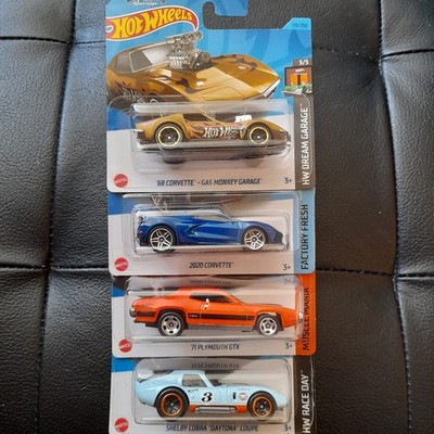 CHEVROLET CORVETTE 1968 MONKEY GARAGE,PLYMOUTH GTX, SHELBY COBRA, WHEELS,NEU,OVP