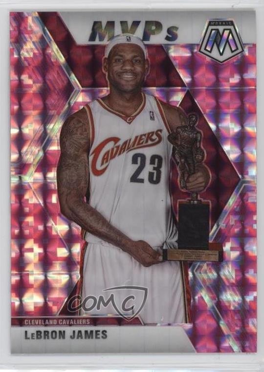 2019-20 Panini Mosaic MVPs Pink Camo Prizm LeBron James #298