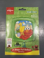 FACTORY SEALED ANAGRAM 18" HAPPY BDAY SQUARE SESAME ST. FOIL BALLOON WSHELF WEAR