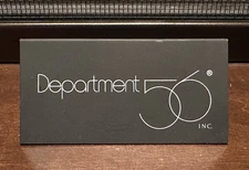 Dept 56 Village Store Display Sign 4" x 2" Double Sided Black Department 56
