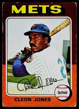 1975 Topps #43 Cleon Jones - POOR