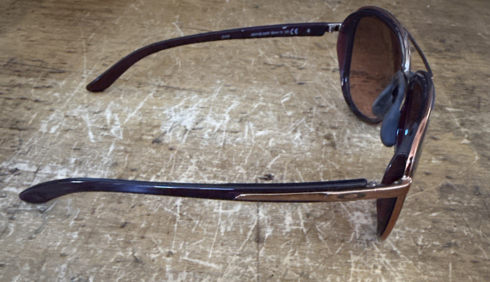 Oakley Split Time Sunglasses Rose Gold Frame Brown 58.13 Lens OO4129 0258