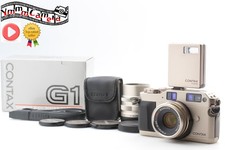 2 Lens MINT in BOX w/Flash Contax G1 Film Camera 35mm 90mm TLA140 From JAPAN