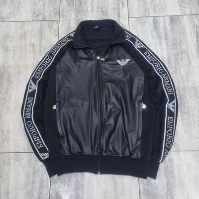 Emporio Armani EA7 Herren Trainingsjacke S Schwarz Polyester Logo Reißverschluss