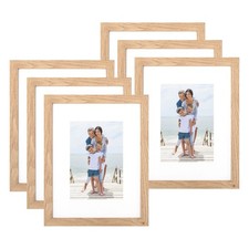 8x10 Picture Frame Set of 6, Made of Perspex Glass, Display Picture 5x7 with ...