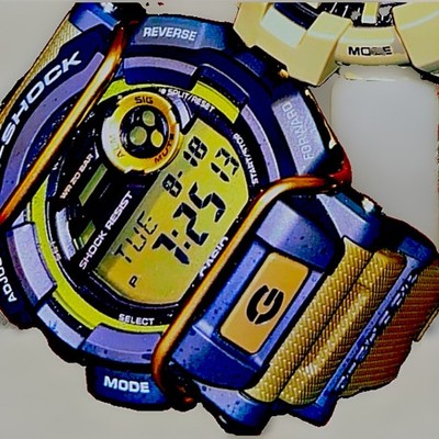 Casio G-Shock Quartz Analog-Digital Shock Resistant 200m Resin Green/Beige
