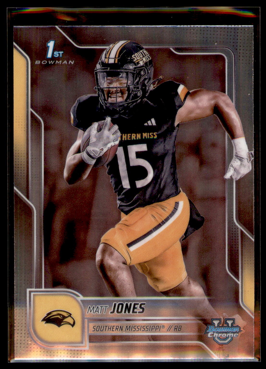 2025 Bowman University Chrome Matt Jones 1st Bowman RC #101 Southern Mississippi
